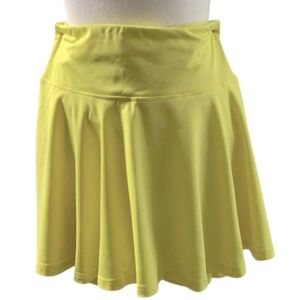 Tennis Skirt  2-in-1 Side Pocket  S Color yellow